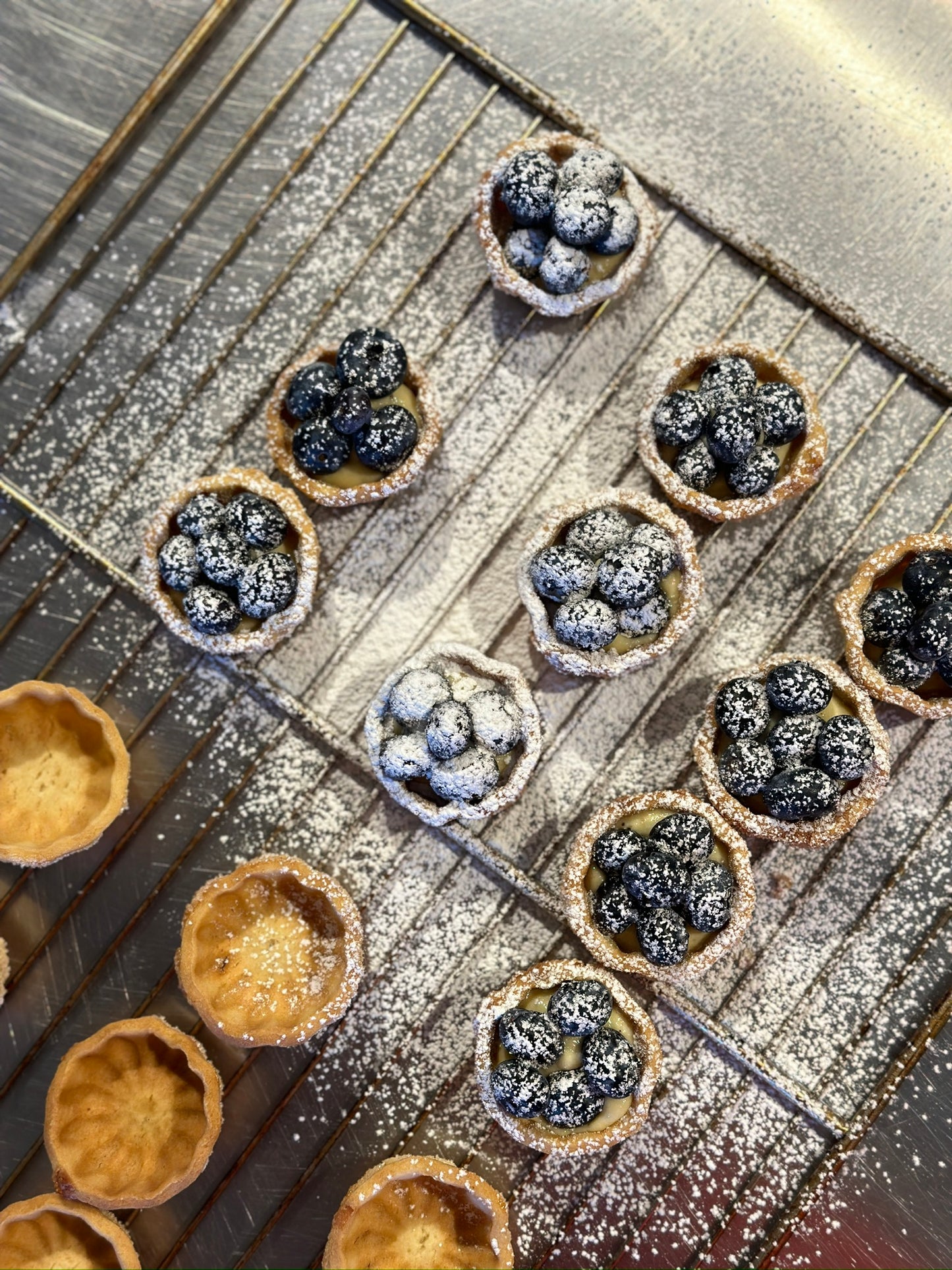 Mini taartje met blauwe bessen (5 stuks)