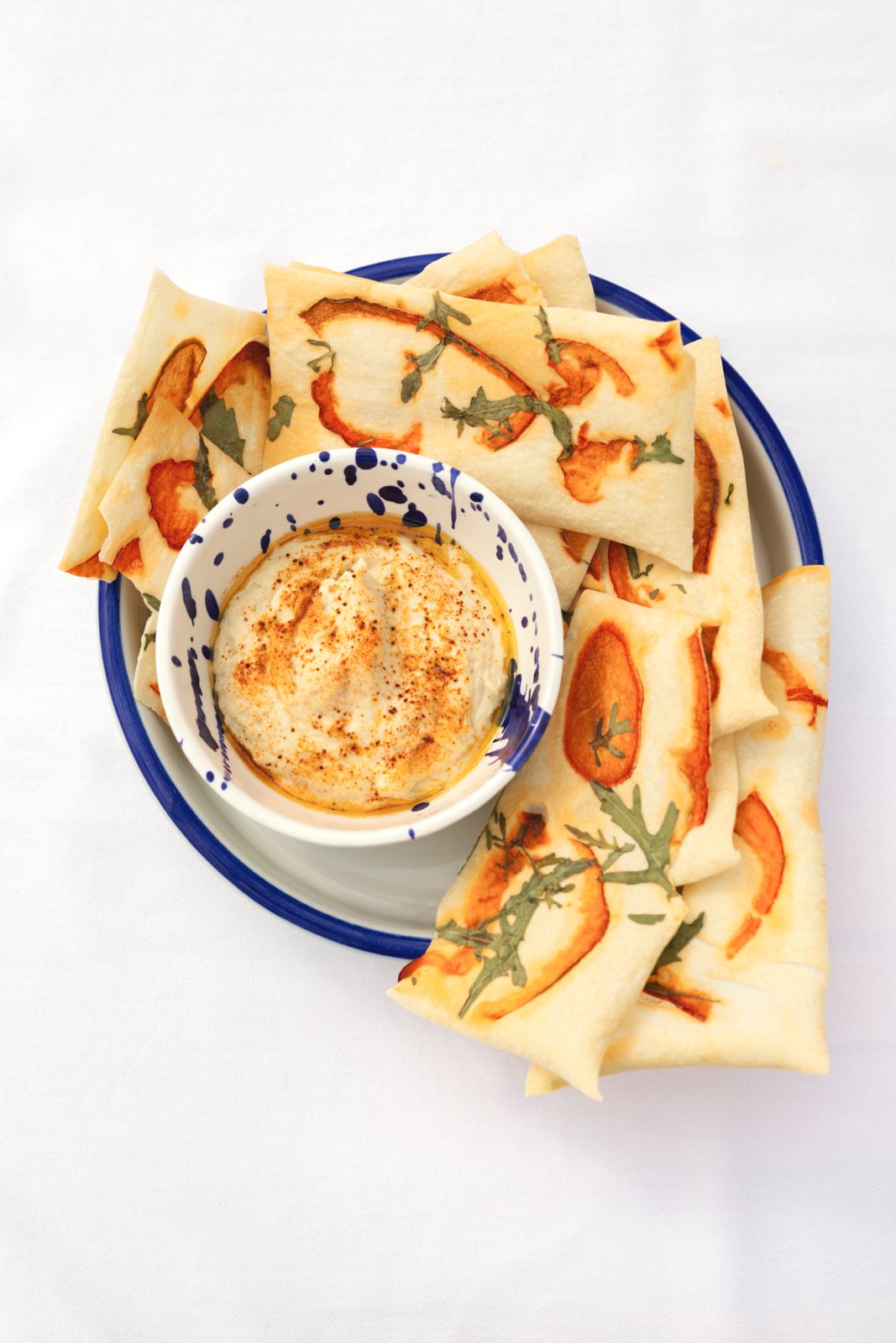 Salty crackers met paprika en rucola
